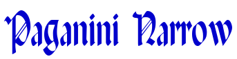 Paganini Narrow шрифт